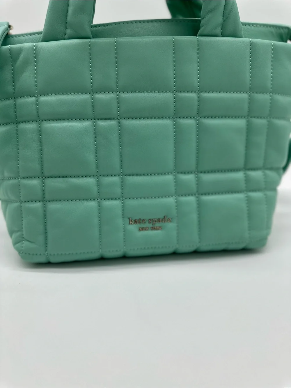 kate spade Quilted Mint Green Top-Handle Crossbody Tote